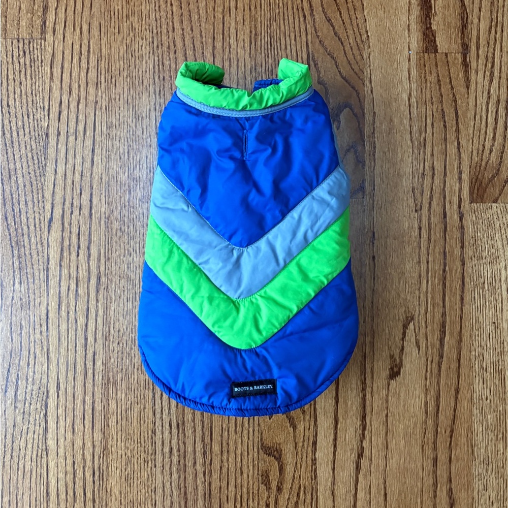 Boots & Barkley Blue & Green Dog Puffer Jacket
